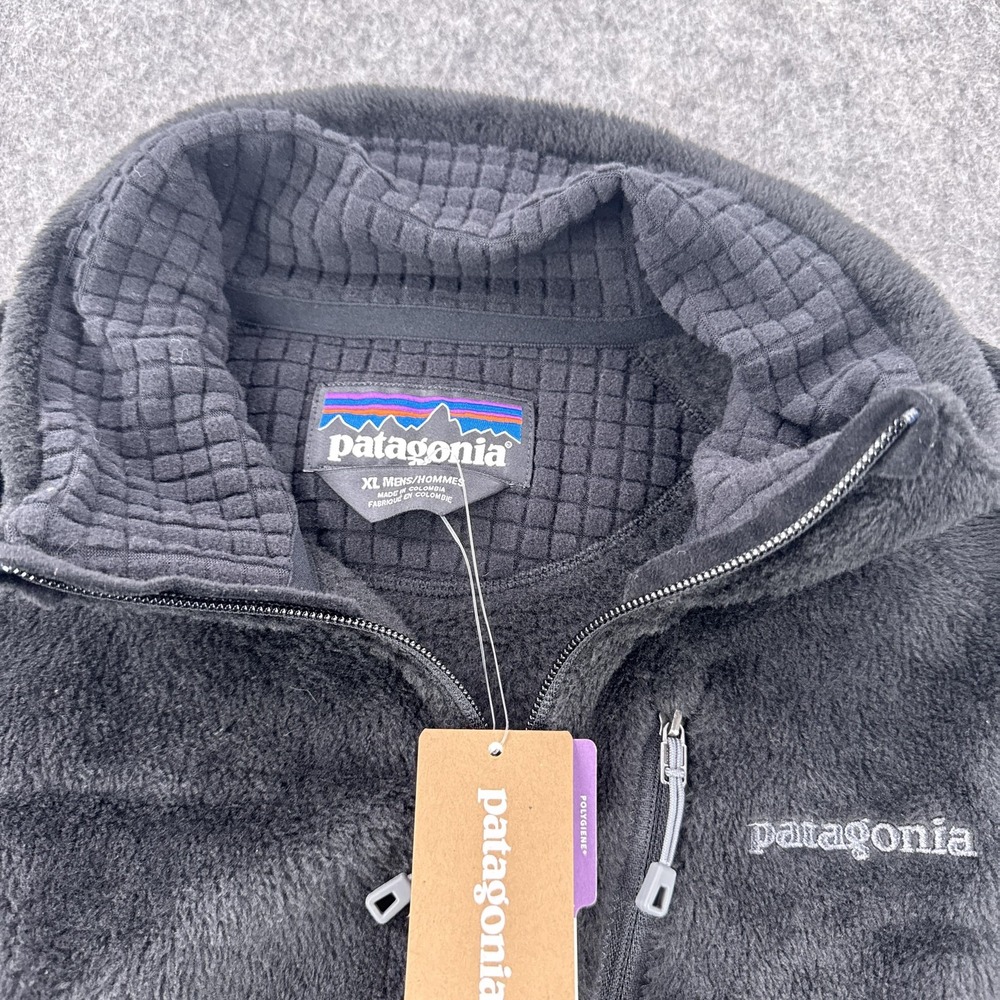 Patagonia Jacket Mens XL Black R2 Slim Fit Polartec Pro Fleece Full Zip STY25138 - Picture 12 of 14